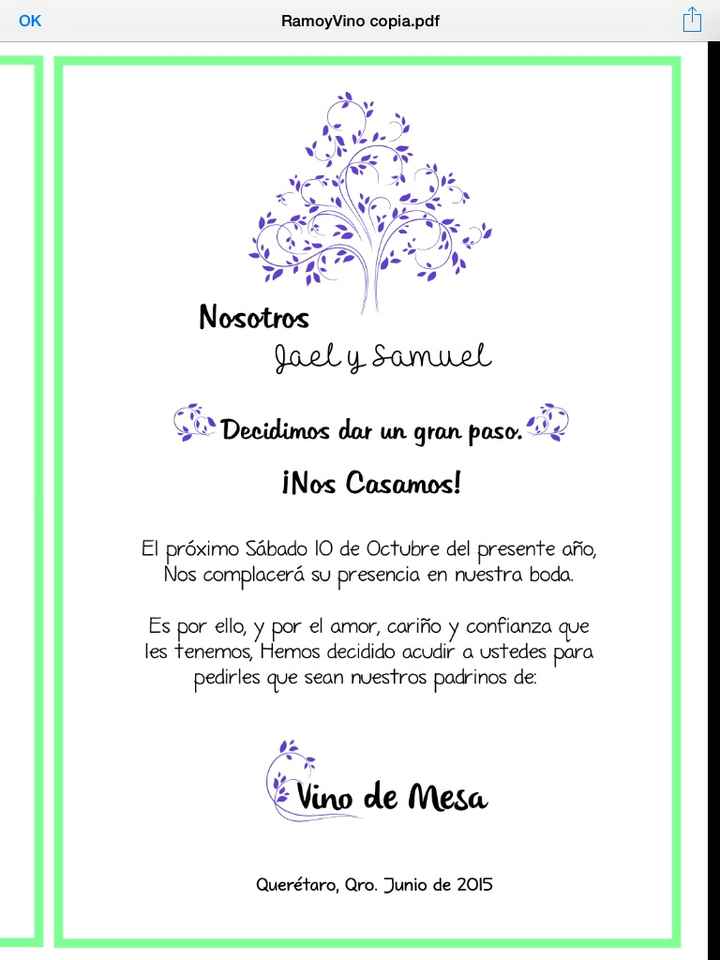 Alguna idea de invitacion a padrinos??? - 1