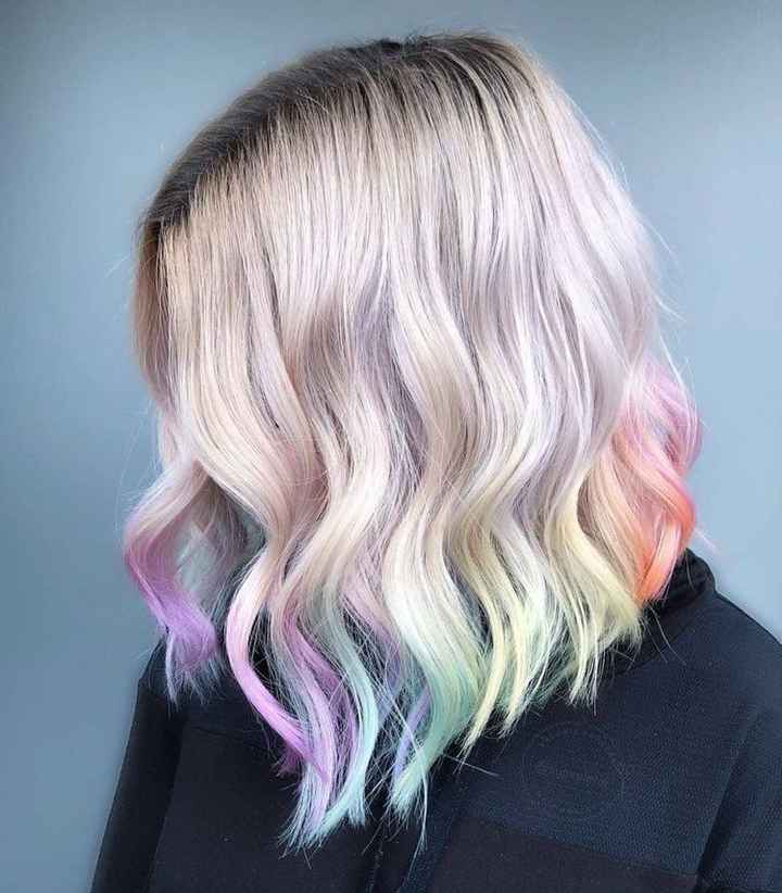 Novia alternativa - cabello de colores pastel - 1