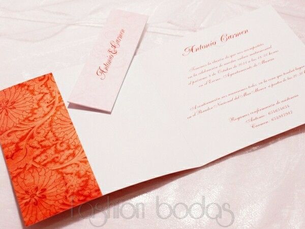 Invitaciones color flame - 8