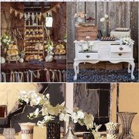 Decoración vintage para barra de postres 