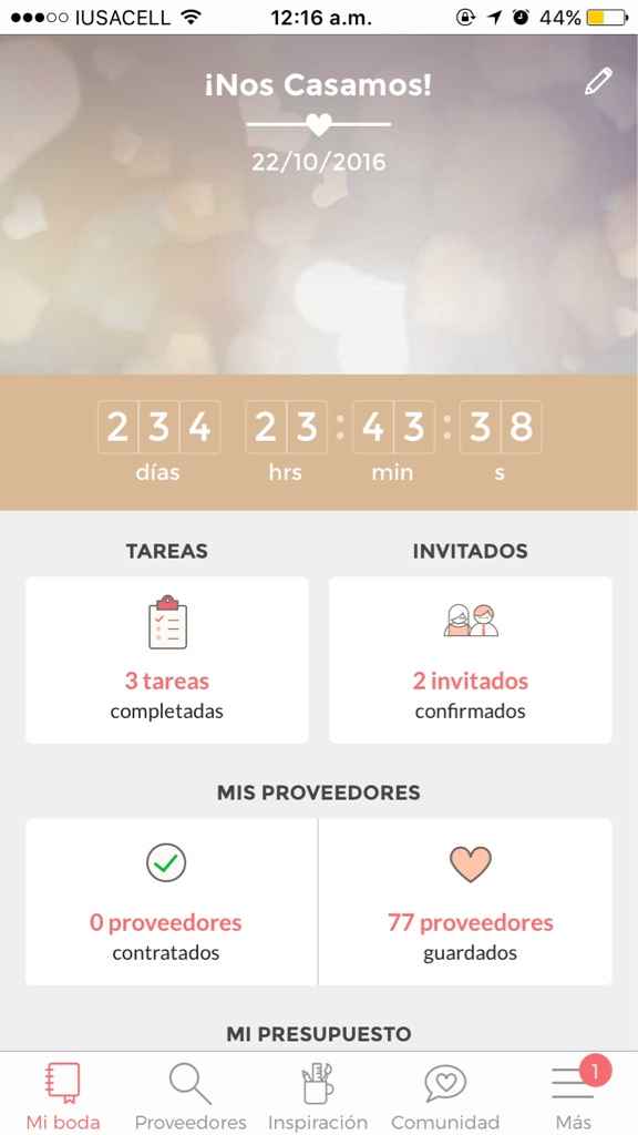 Tu presupuesto de boda es - ¿Cuánto falta para tu boda? - 1
