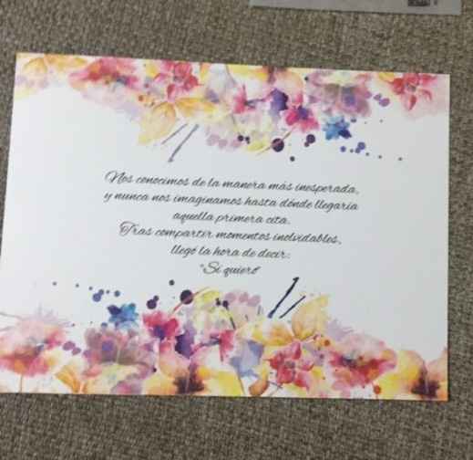 parte trasera de la invitación