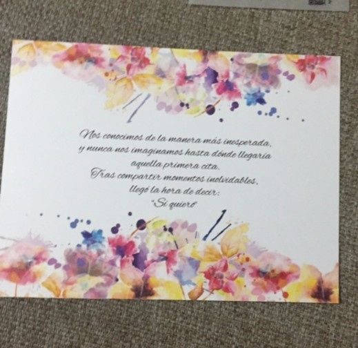 parte trasera de la invitación