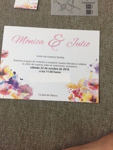 interior de la invitación