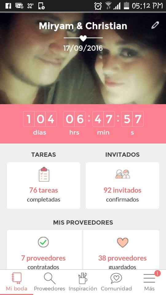 A 104 días!!! Se me ha pasado tan rápido el tiempo...