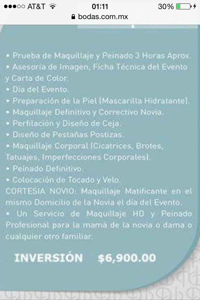 Precios para maquillaje y peinado ! - 3