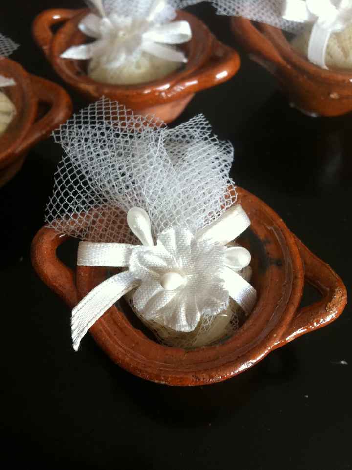 Cazuelitas como distintivos