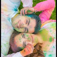 Nuestra sesión casual con polvos de colores. - 8