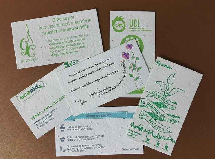 agradecimientos de papel semilla