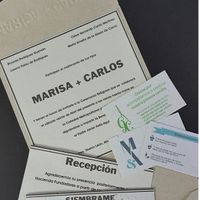 invitacion con papel semilla y lacre