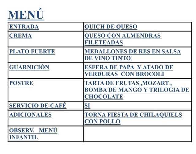 Nuestra prueba de menú boda m & m - 1