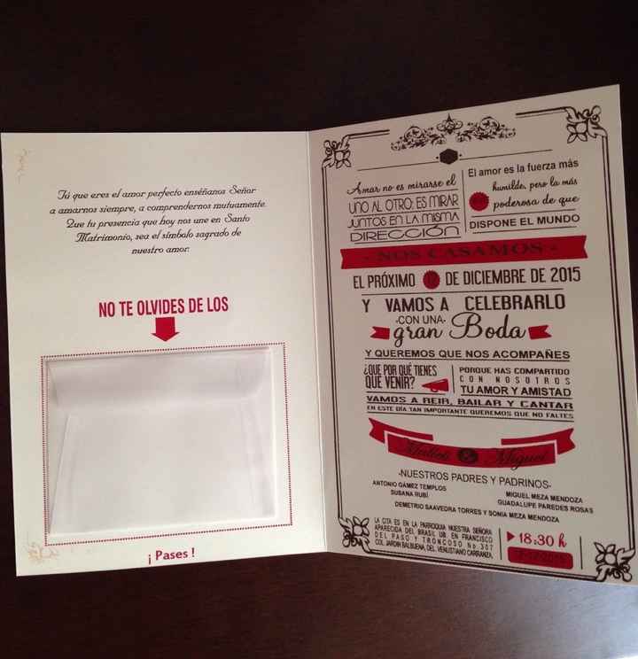 Nuestra boda m & m, nuestras invitaciones - 4
