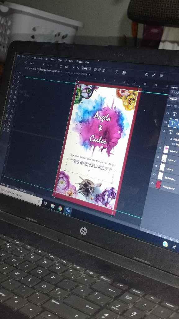 Trabajando en las invitaciones - 2