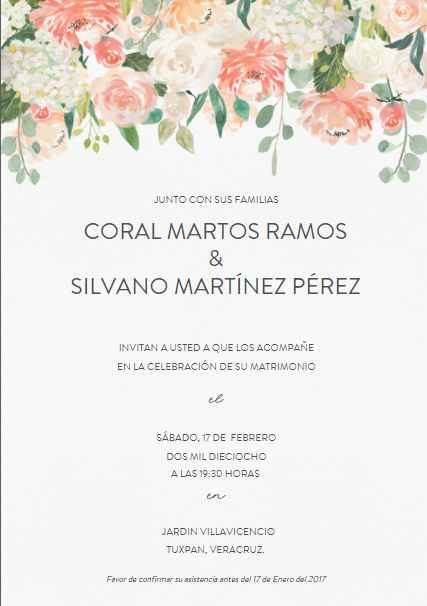 Invitaciones provisionales.