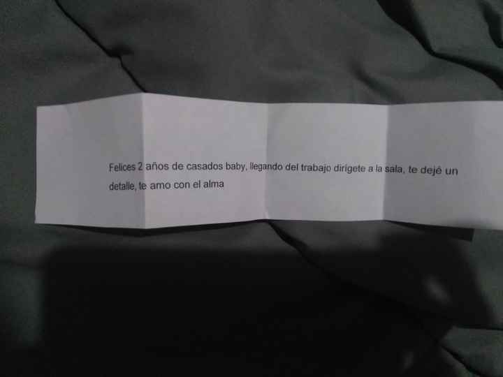 Escrito que coloqué en su cartera