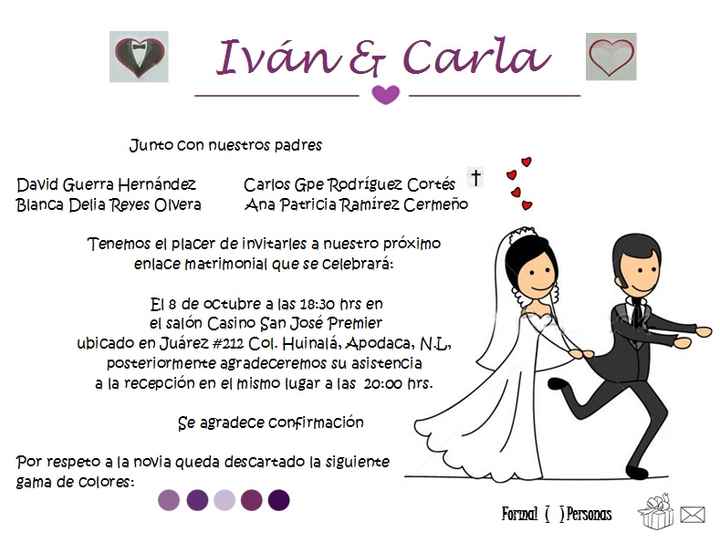 Diseño de nuestra invitación