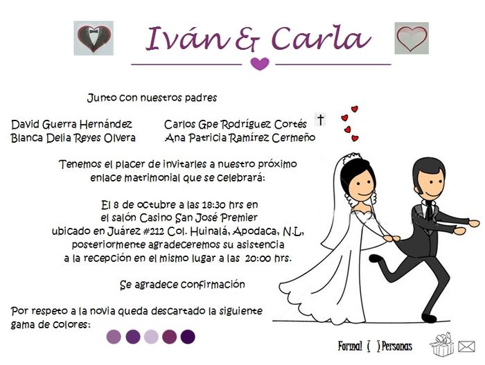 Diseño de nuestra invitación