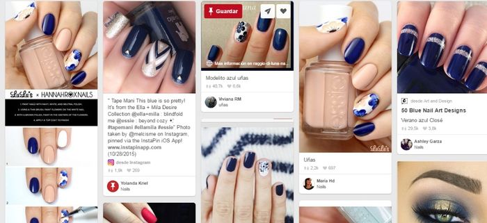  blue navy nails