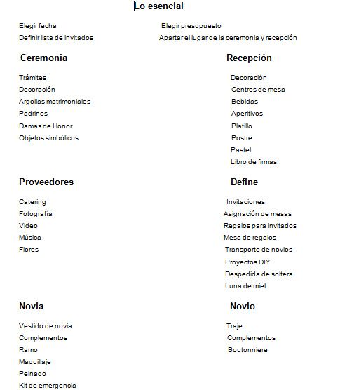 Organización de boda