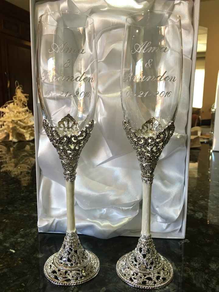 Llegaron mis copas y la pluma para mi boda!! - 1