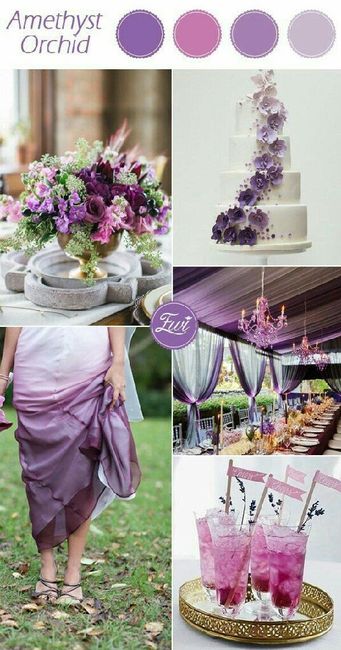 Mi boda en tono morado..  con que otro color combina? - 2