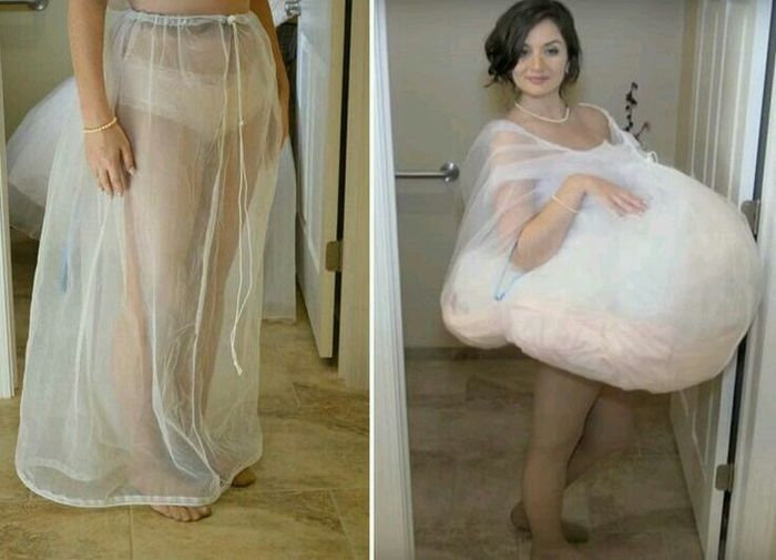 Ir al sanitario con el vestido!! - 2