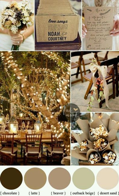 ¿Qué colores combino en una boda color café? - 6