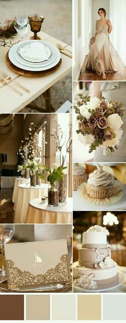 ¿Qué colores combino en una boda color café? - 7
