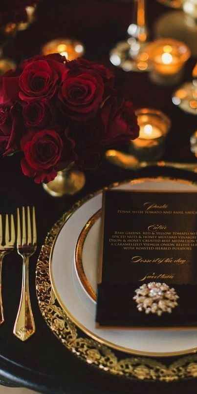 Combinaciones de colores en negro y dorado - 3