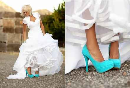 Zapatos de novia en azul, qué opinan? - 1
