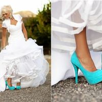 Zapatos de novia en azul, qué opinan? - 1