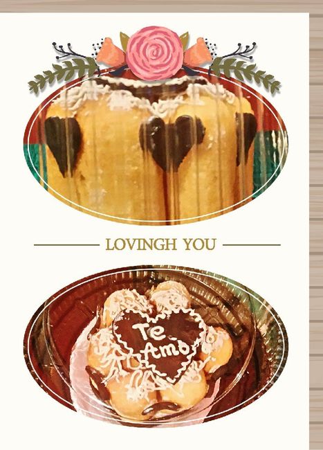 Muestra de pastel representativo de los novios - 1