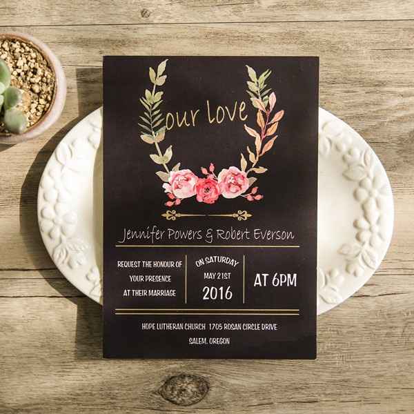 Invitaciones color oscuro - 1