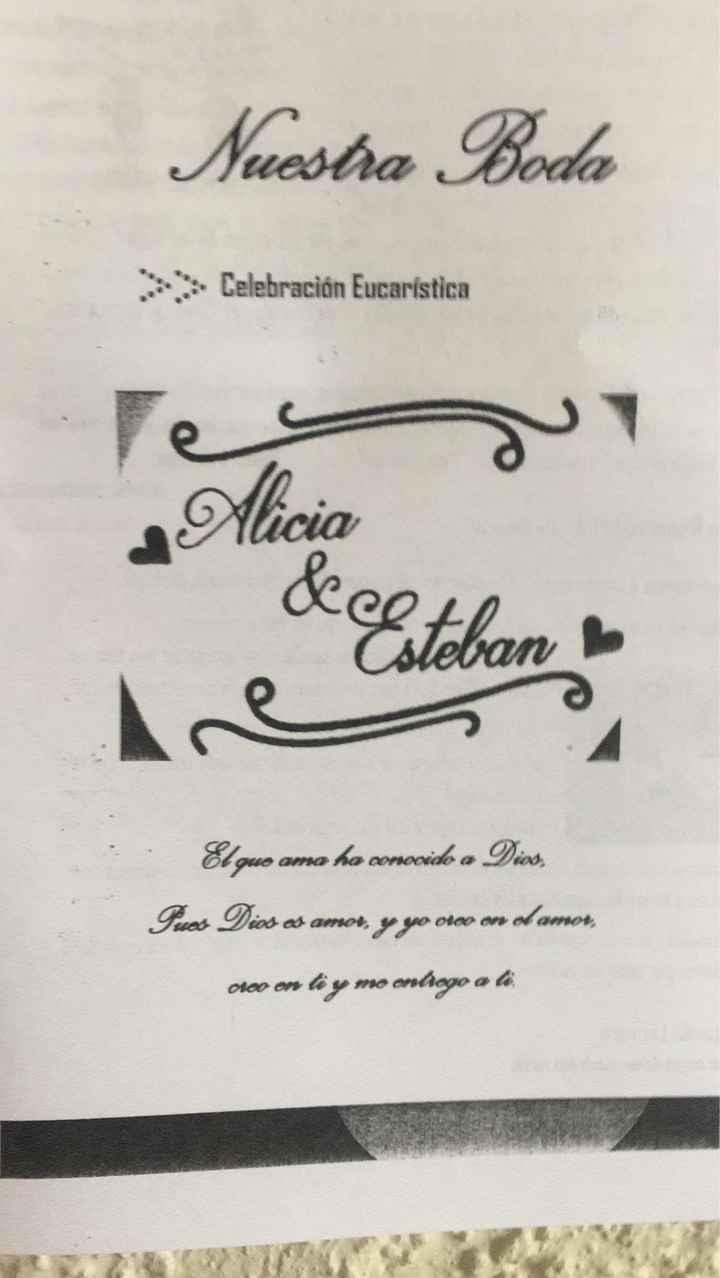  Diptico Misa 💒 E&a - 2