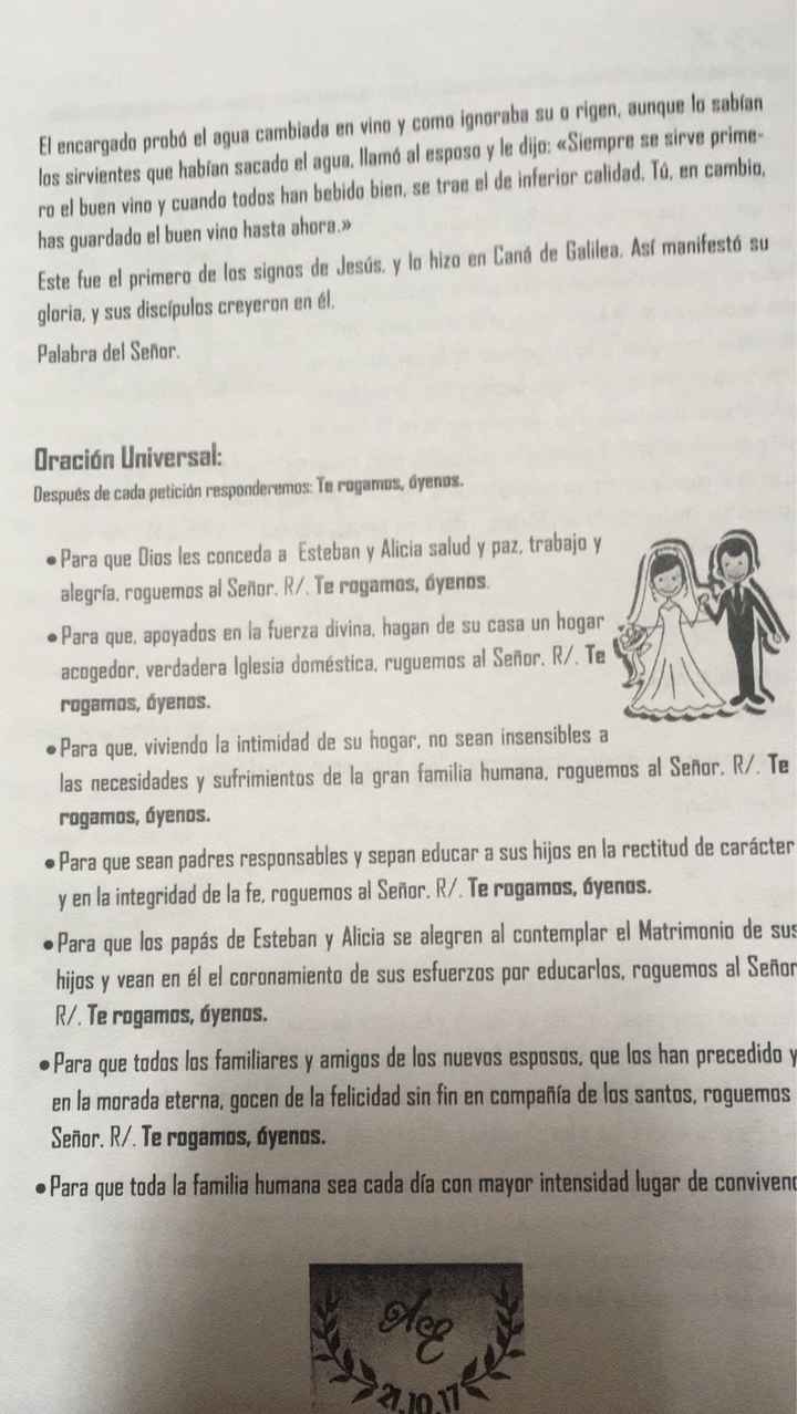  Diptico Misa 💒 E&a - 5