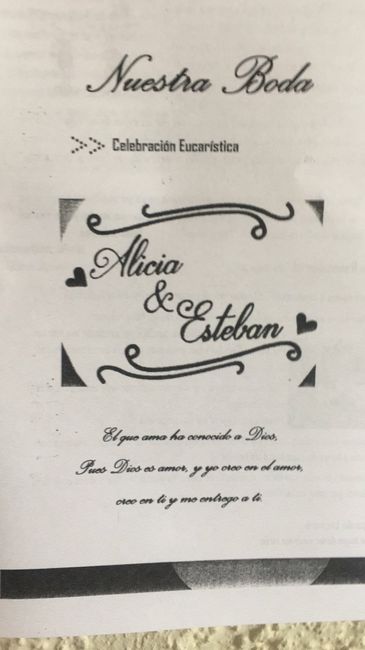  Diptico Misa 💒 E&a - 2