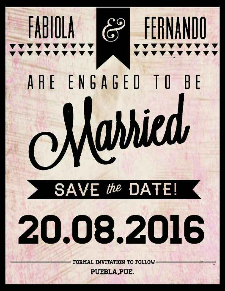 Nuestro save the date! - 1