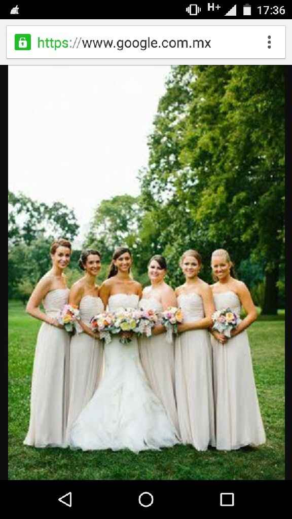 Ayuda! alguna chica que los colores del vestido de sus madrinas sea nude ! - 3