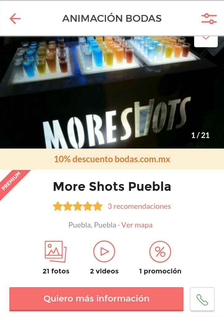 ¿cuantos shots (del carrito) para la boda? - 1