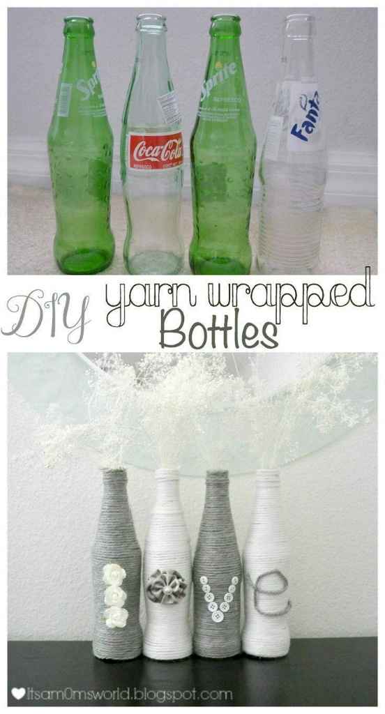 Decoración con botellas y latas recicladas - 1