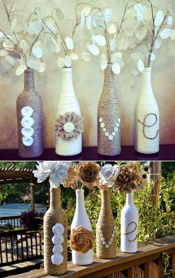 Decoración con botellas y latas recicladas - 3