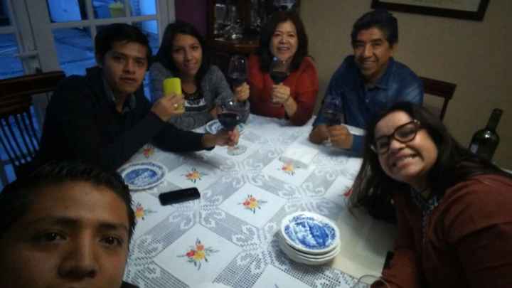 Con su familia