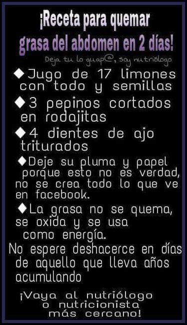 Excelente receta para quemar grasa! - 1