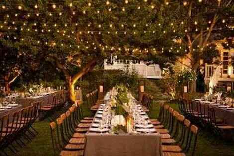 Boda en jardin de sale noche