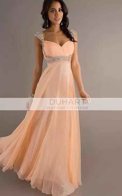Vestidos color durazno on sale cortos