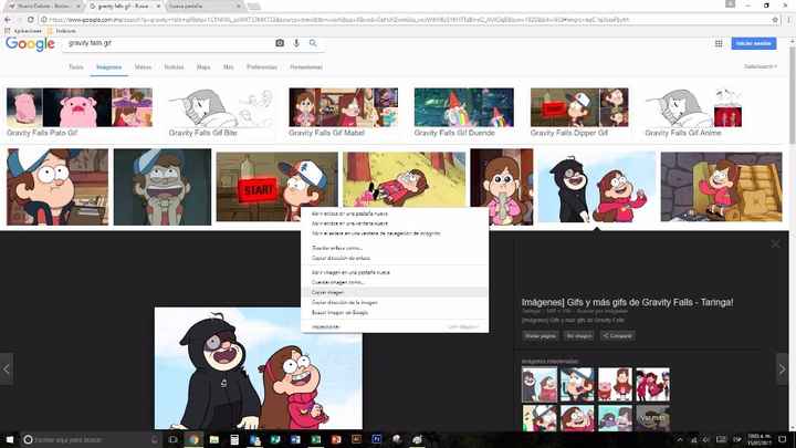 Das click derecho sobre el gif que quieres usar y click en copiar imagen