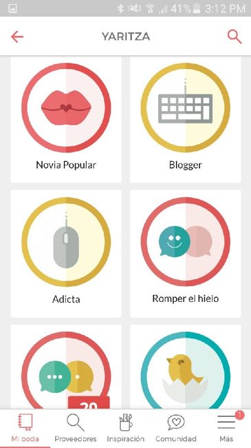 Medalla novia popular - 2