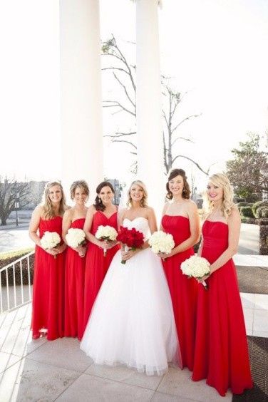 Ideas Vestidos De Dama En Color Rojo Foro Moda Nupcial Bodas Com Mx