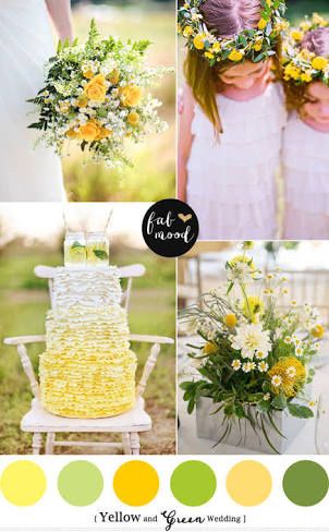 Combinaciones de colores en amarillo y toques de verde - 2