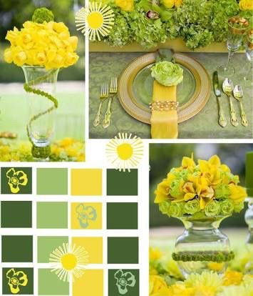 Combinaciones de colores en amarillo y toques de verde - 3